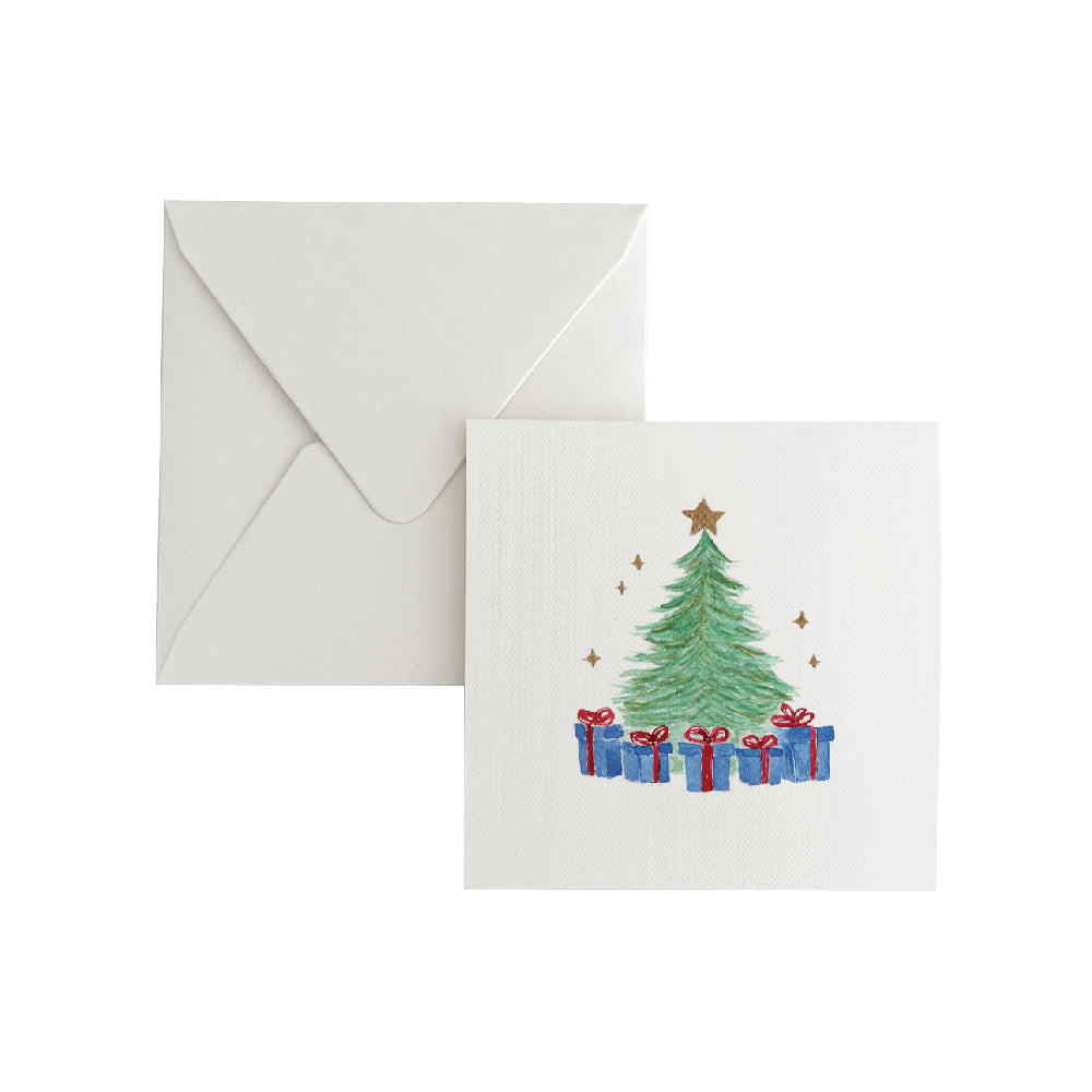 Cartão Social Árvore de Natal e Presentes