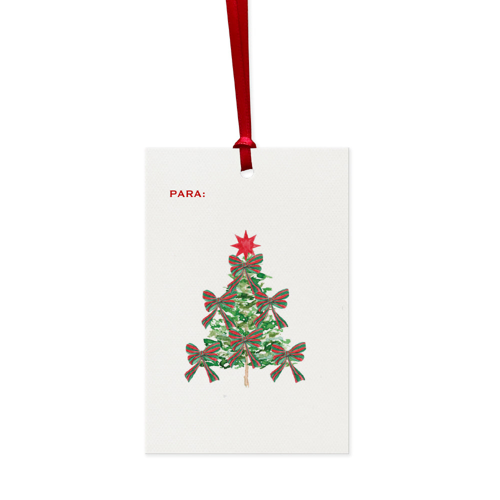 Tag Árvore e Laço de Natal