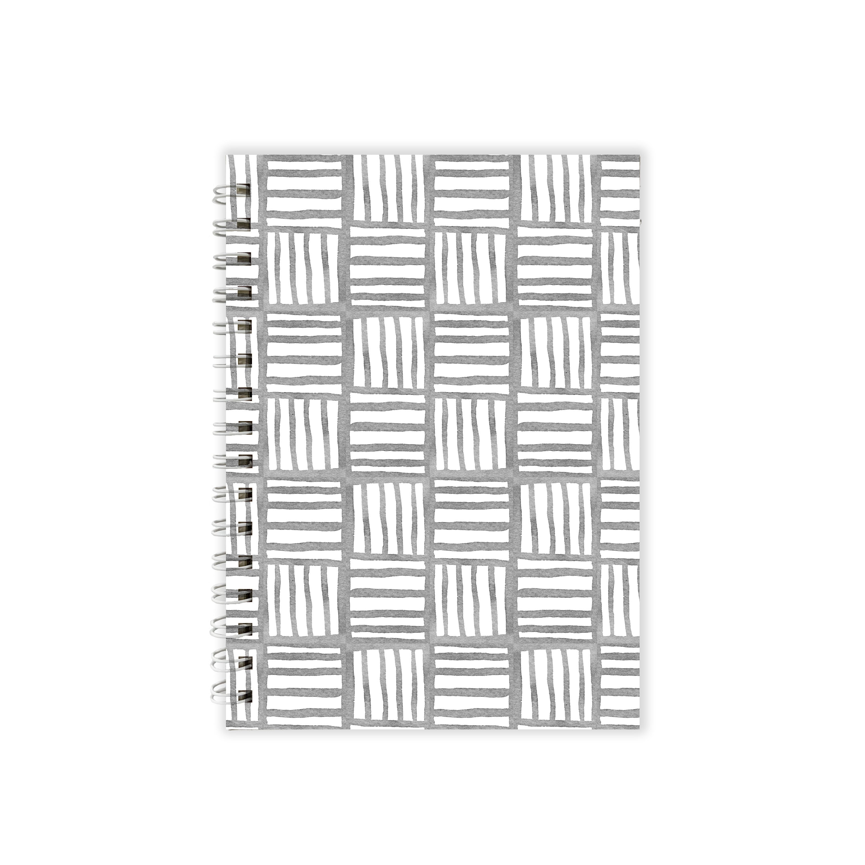 Caderno Wire-o Geométrico Cinza