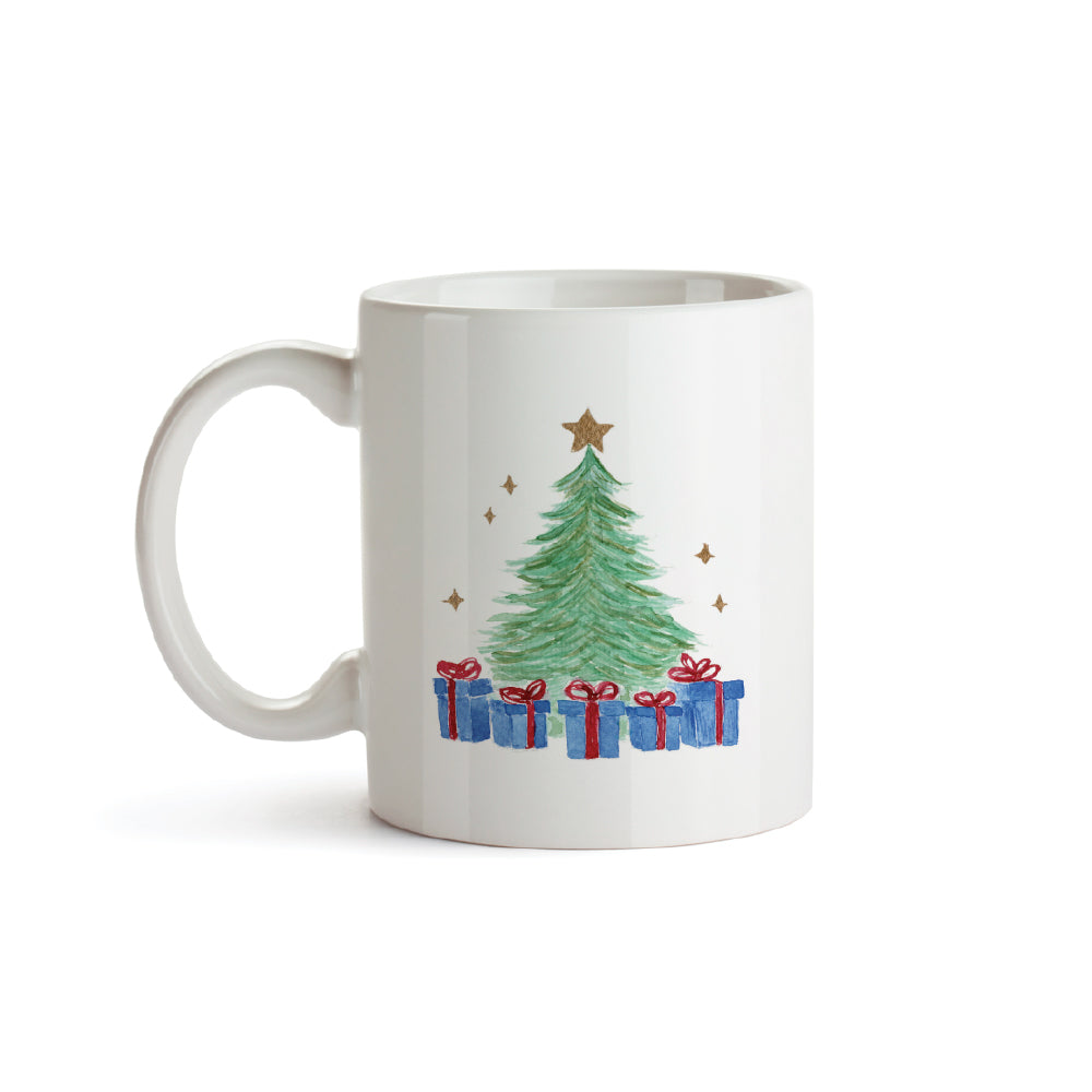 Caneca Árvore de Natal e Presentes