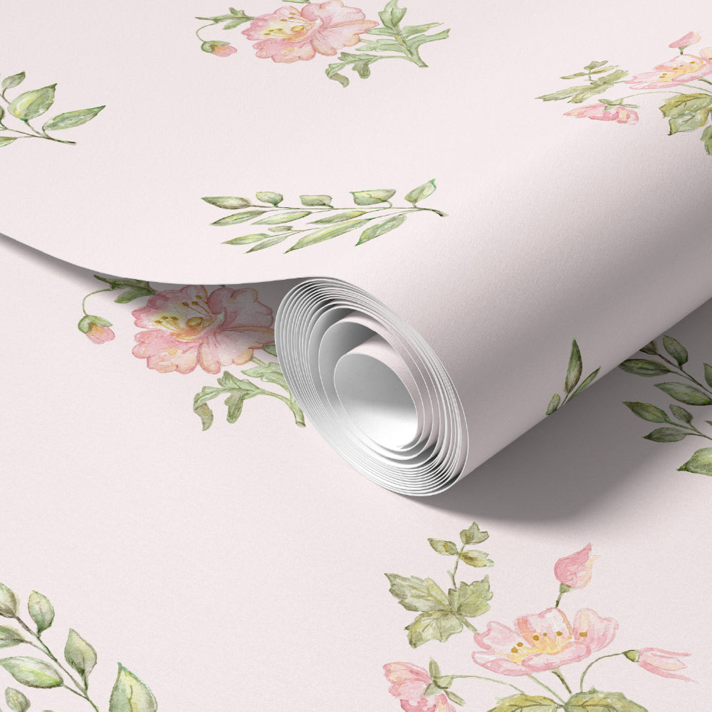 Papel de Parede Botânico  Rosa