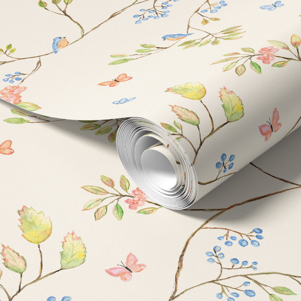 Papel de Parede Canto do Bosque Bege