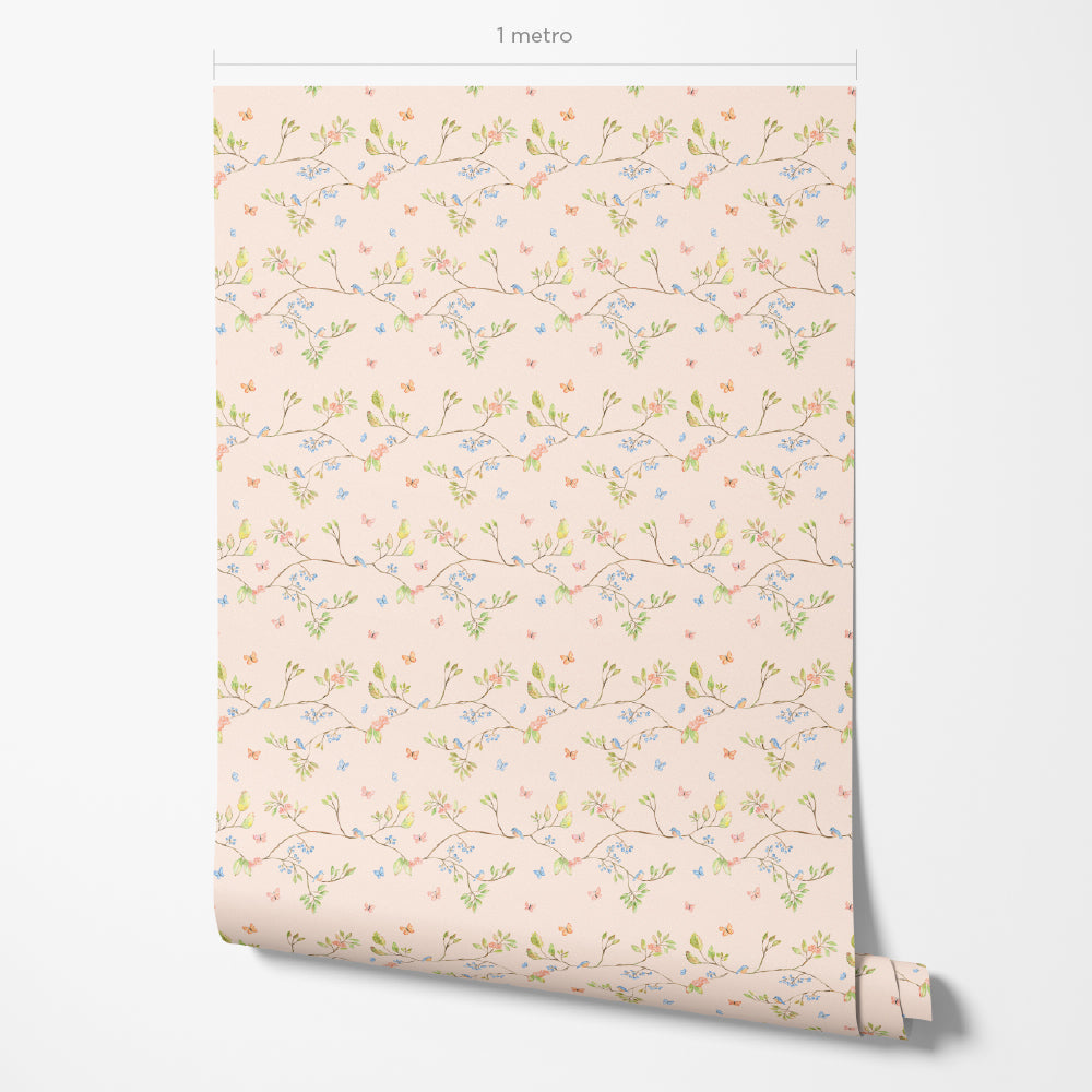 Papel de Parede Canto do Bosque Rosa