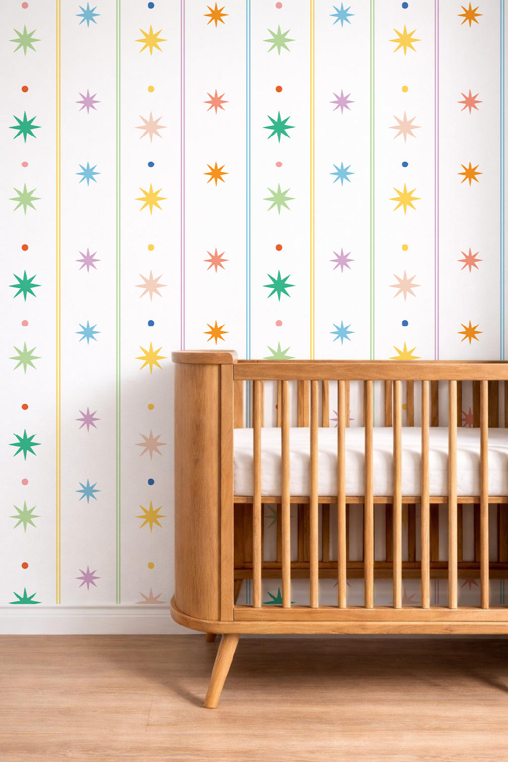 Papel de Parede Estrelas, Bolas e Listras