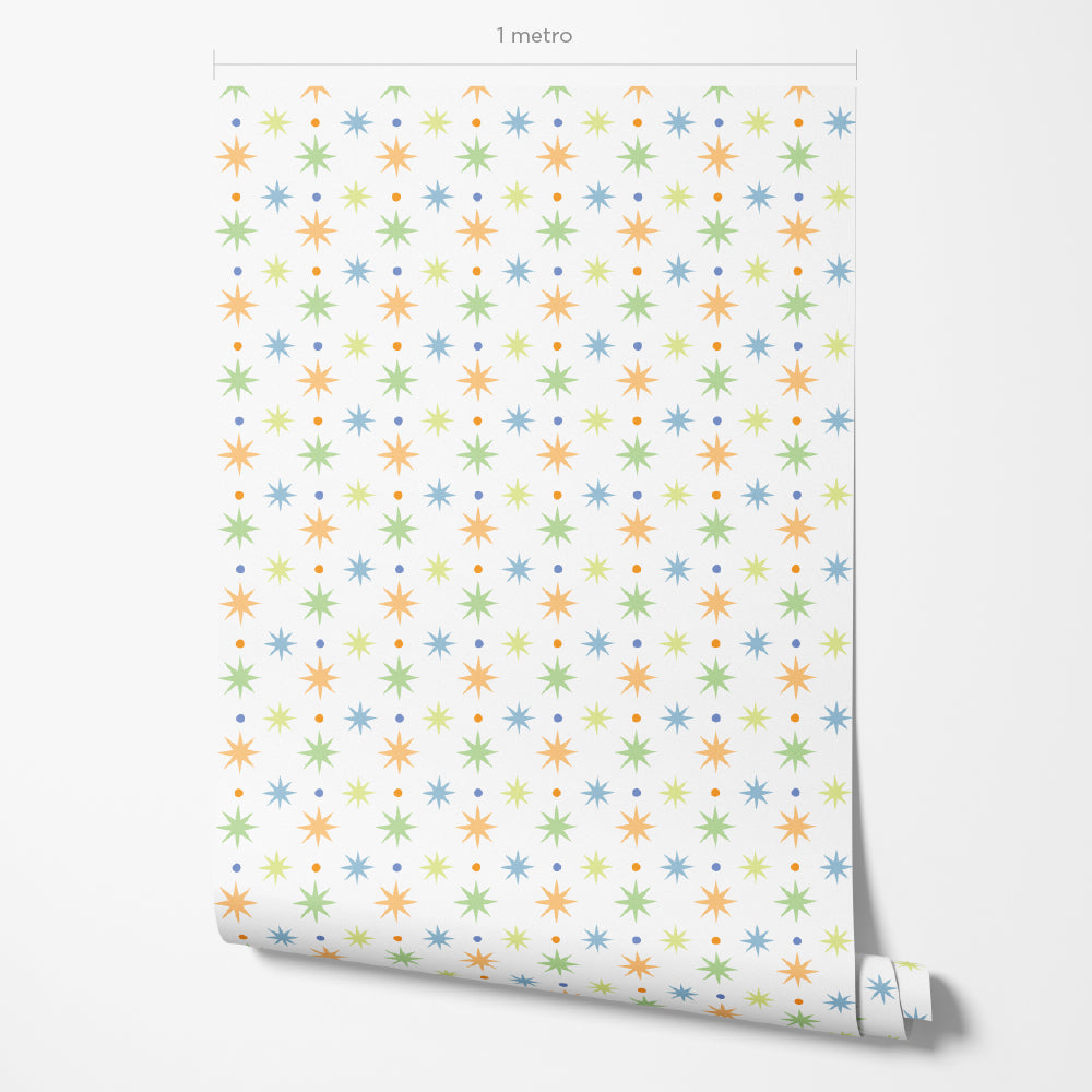 Papel de Parede Estrelas e Bolas