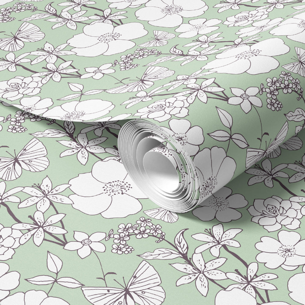 Papel de Parede Jardim de Isabel Verde