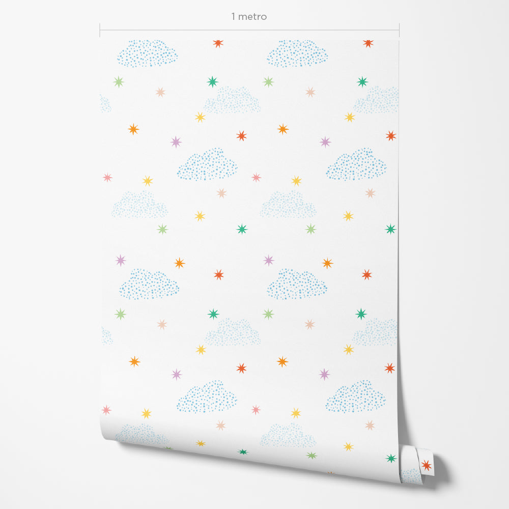 Papel de Parede Nuvens e Estrelas