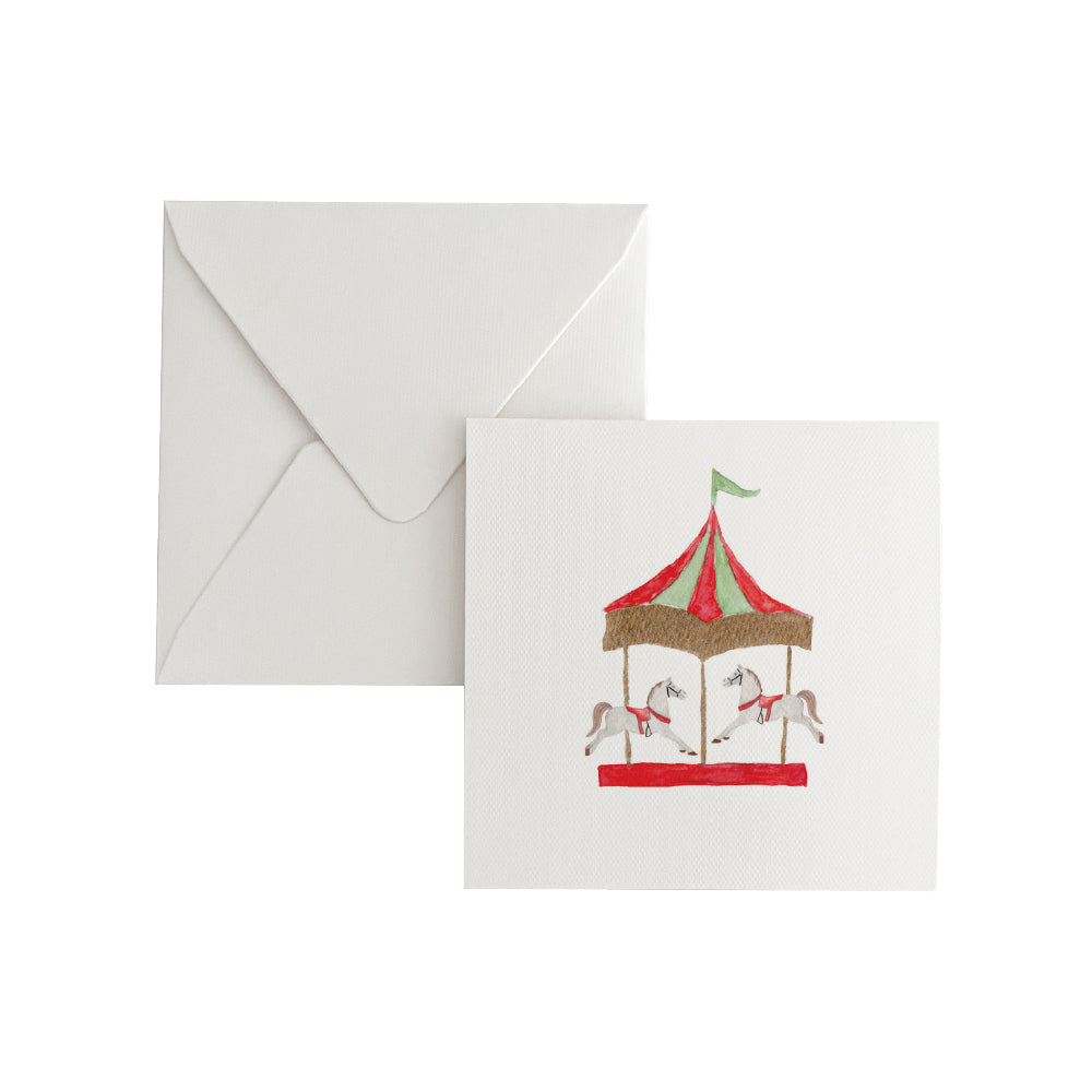 Cartão Social Carrossel de Natal