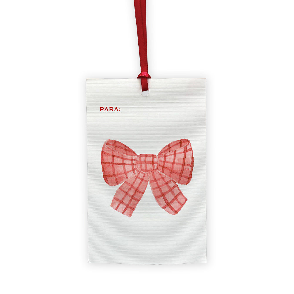 Tag Laço Vermelho de Natal
